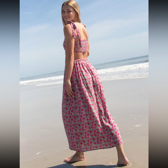New Natural Life Courtney Maxi Dress -Pink Puff Floral - Picture 3 of 6